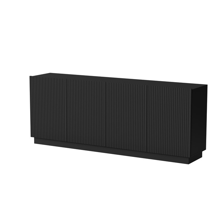 Comoda Cama MEBLE LIVERTI, 200x42x78cm, neagra