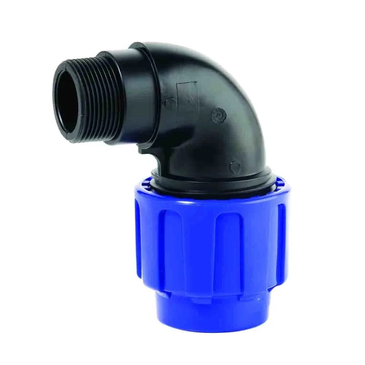 Cot 90° PP/PE pentru teava diametru 20 mm cu filet interior 3/4