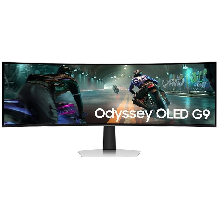Monitor Samsung LS49DG912SUXEN, 49", OLED, 144Hz, 5120x1440, negru-argintiu