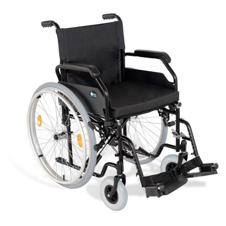 Scaun cu rotile, REHA FUND, RF-1 Cruiser, 48cm, negru