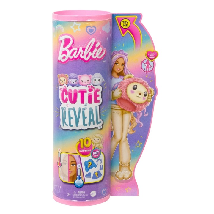 Papusa Barbie Dreamtopia Color Reveal, Costume de Leu, cu Accesorii, Multicolor