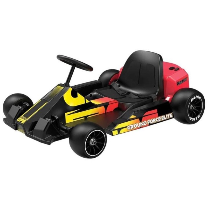 Електрически картинг Razor Ground Force Elite, черно-червен, за деца