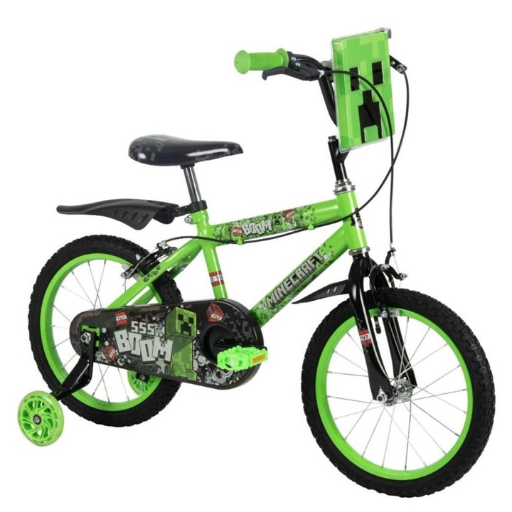 Детски велосипед Huffy Minecraft 16", зелен