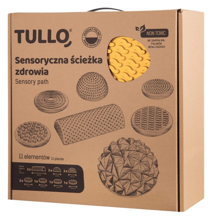 TULLO Fizjo Sciezka interaktív babajáték készlet, pasztell, 11 részes