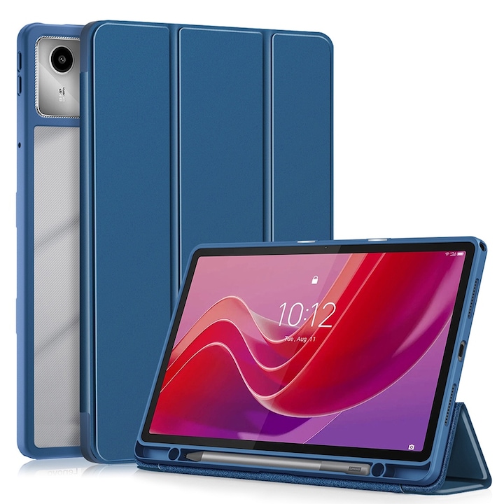 Husa pentru tableta, 11 inch, pentru Lenovo Xiaoxin Pad 2024 TB-331FC, LEIISVK, albastra