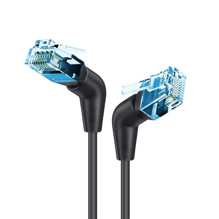 Cablu, TECHly, ICOC UF6A-TPE36-030B, 3 buc, negru