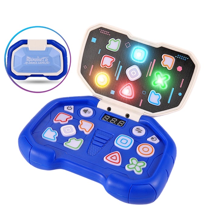 Jucarie interactiva pentru copii, joc educativ, cursa muzicala de obstacole, albastra