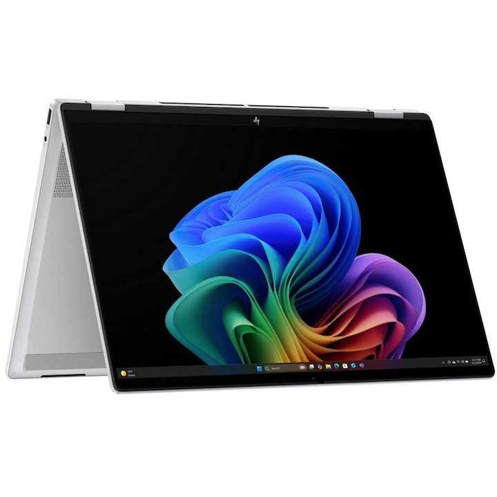 Laptop HP OmniBook X Flip 2-in-1 NG AI 3K 16 inch Intel Core Ultra 7 258V 32GB 1TB SSD Windows 11 Home Glaciar Silver