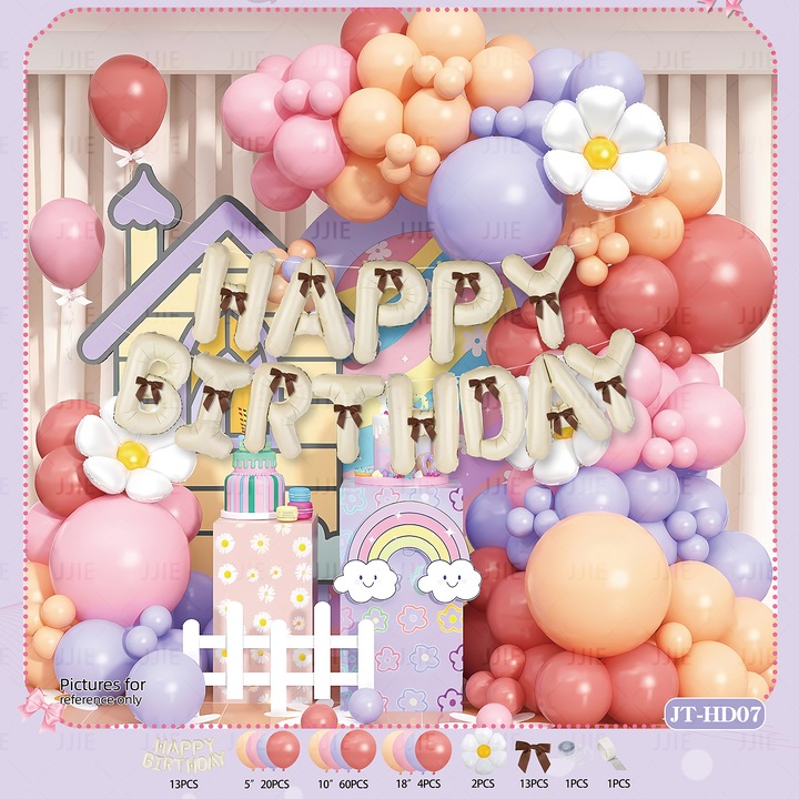 Комплект балони и панделки, Декорация за парти за Свети Валентин, JT-HD07