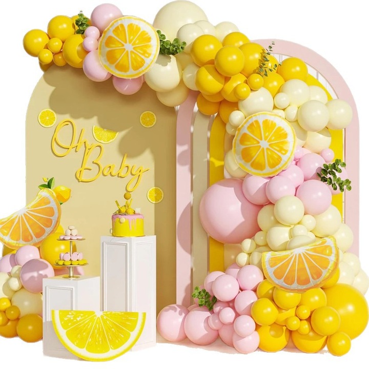 Комплект балони с плодова тематика, декорация за парти, дизайн лимон