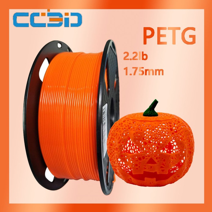 Filament 3D, CC3D, Narancssárga, PETG, 1.75mm, 1KG
