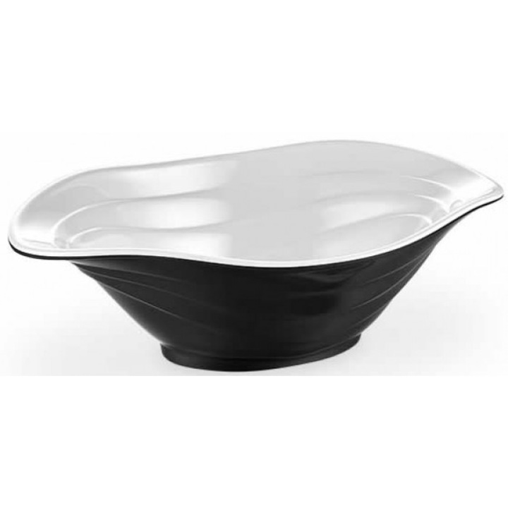 Bol bicolor RAKI DUET BLACK /WHITE 33x23cm melamina