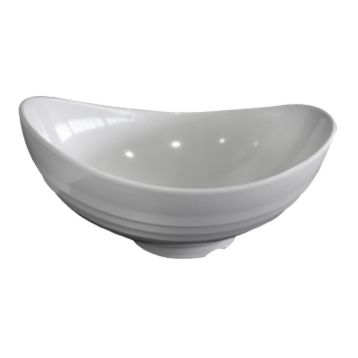 Bol oval RAKI DIVA WHITE melamina 28x36x17cm 4, 4 Lt