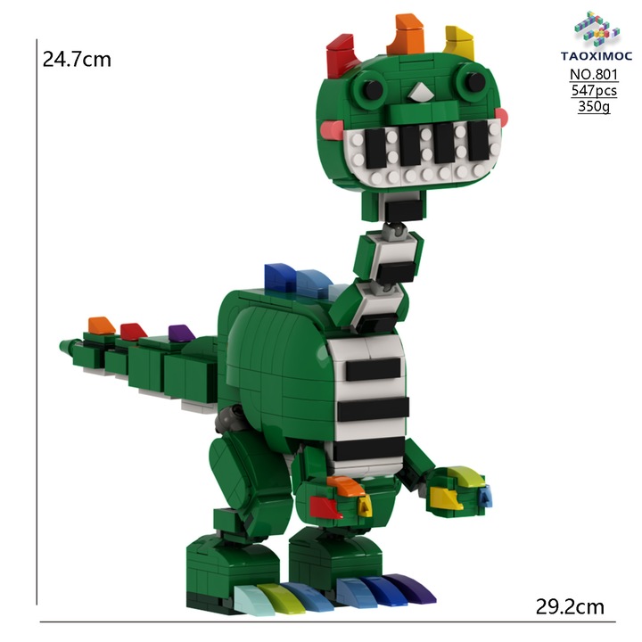 Комплект за конструиране Bobby's Playtime, динозавър с голямо пиано