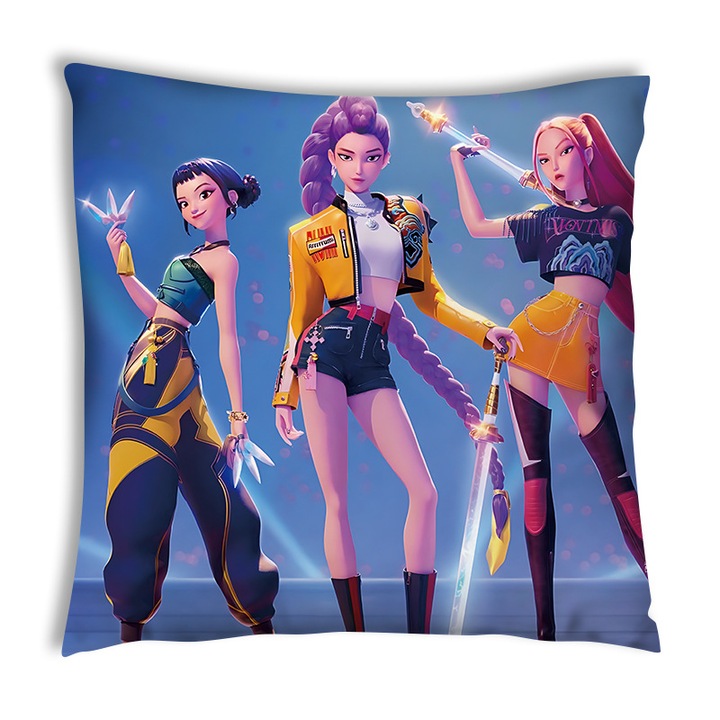 Perna decorativa Demon Huntress Team, 45x45cm