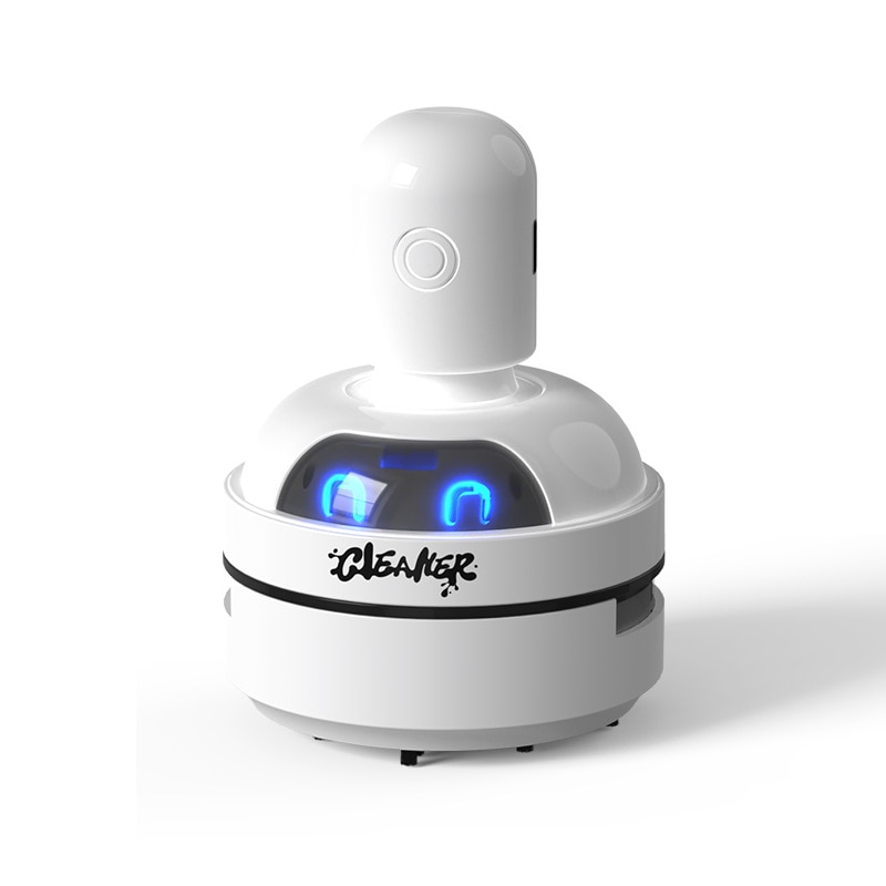 Aspirator de birou mini, alb, 3 niveluri de aspiratie, reincarcabil USB