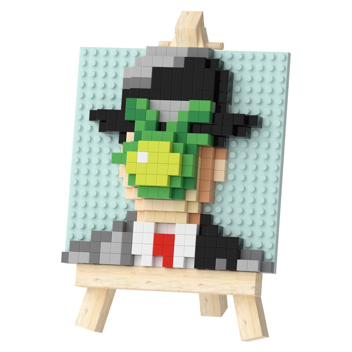 Set de construcție Portrait of a Human Male, piese micro asamblare, multicolor