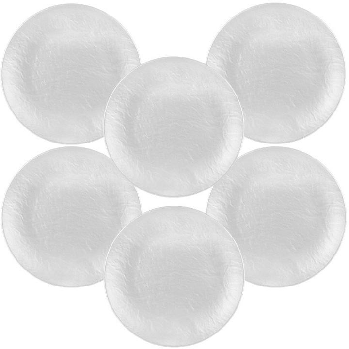 Set 6 farfurii melamina Tilda Matt White 20xh2cm