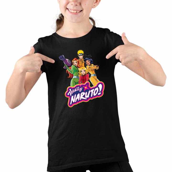 Tricou Copii Fete Spioanele Naruto Agenti Secreti Subacoperire, Fekete