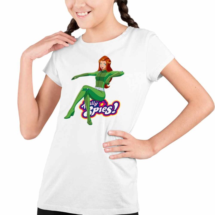 Tricou Copii Fete Spioanele Sam Totally Spies, Fehér