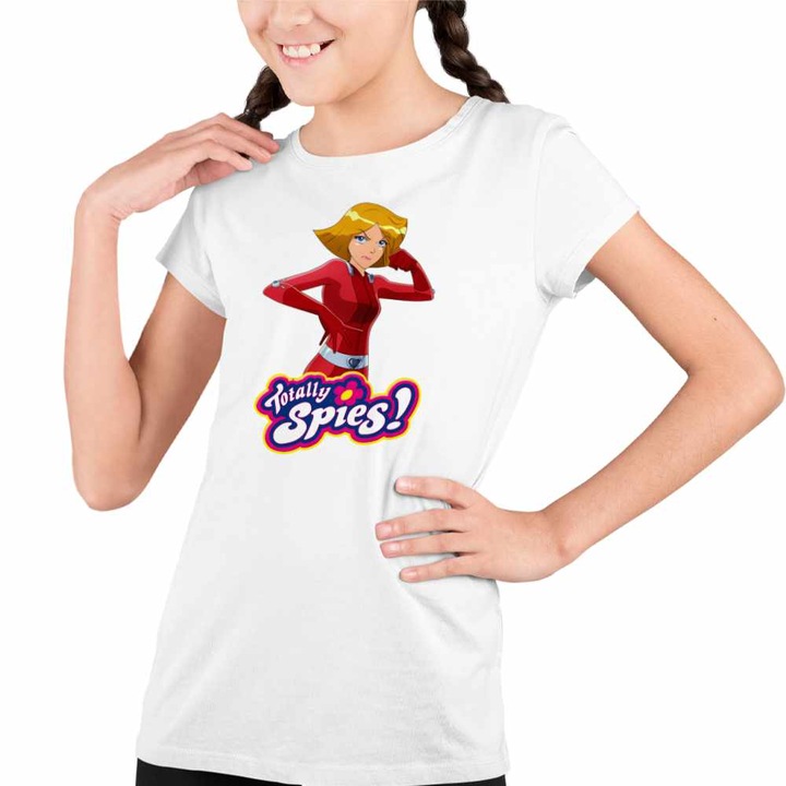 Tricou Copii Fete Spioanele Clover Totally Spies, Fehér