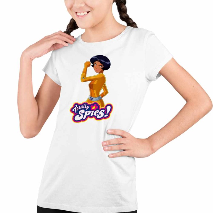 Tricou Copii Fete Spioanele Alex Totally Spies, Fehér