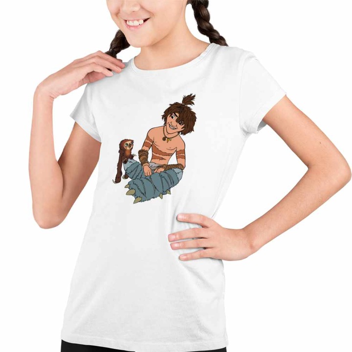 Tricou Copii Fete The Croods Guy Familia Crood Epoca de Piatra, Fehér