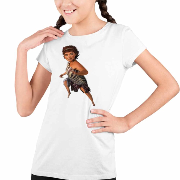 Tricou Copii Fete The Croods Ugga Mama Familia Crood Epoca de Piatra Desene, Fehér