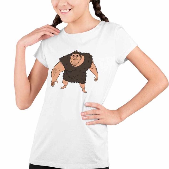 Tricou Copii Fete The Croods Grug Tata Desene Animate Epoca de Piatra, Fehér