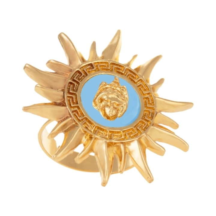 Inel reglabil COLIBRA, inspirat de soare Greciei, delicat, simbol al energiei, 3AU