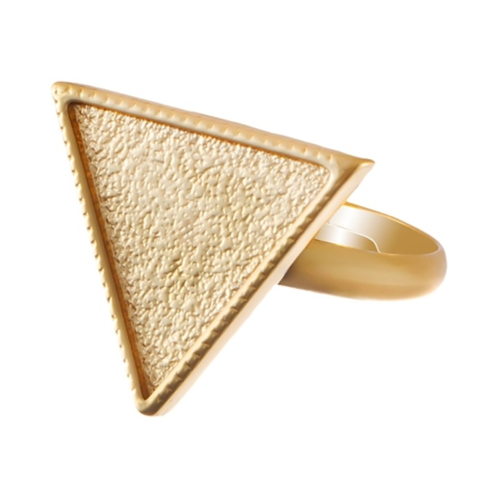 Inel cu design geometric, COLIBRA, 2cmx2cmx2cm, auriu