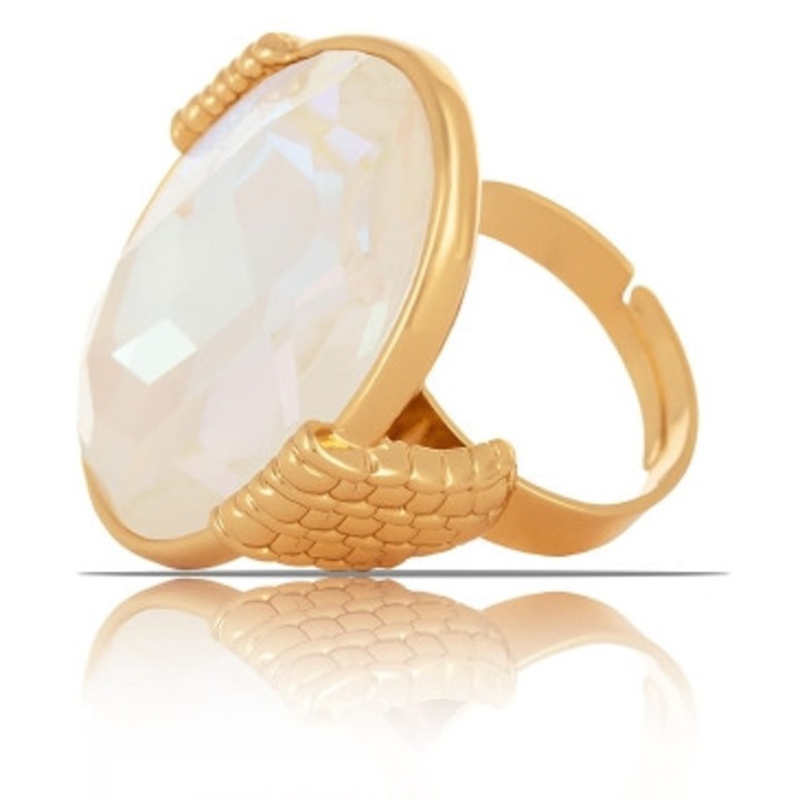 Inel reglabil, Colibra, cu piatra Opal, 2,5x3cm, 17g