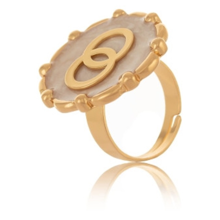 Inel dama Colibra, auriu, reglabil, 2.3cm