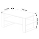 Masuta cafea pal cu raft inferior practica, 92x53x45 cm, contrast elegant, stejar artisan negru