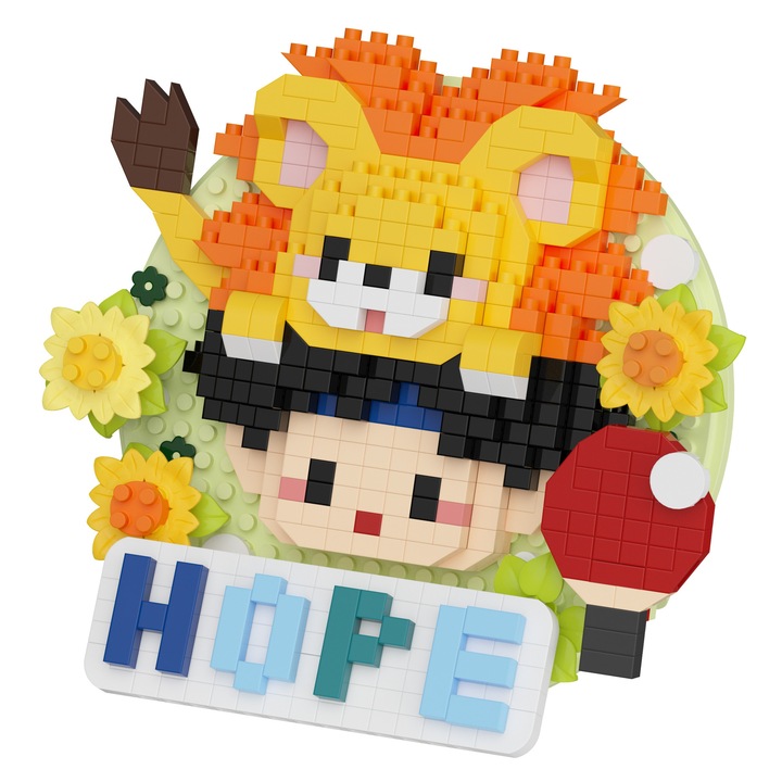 Set de Constructie Mini Micro Blocuri de Asamblare, Flori Eterne, 583 piese, Multicolor, 10x15x22cm