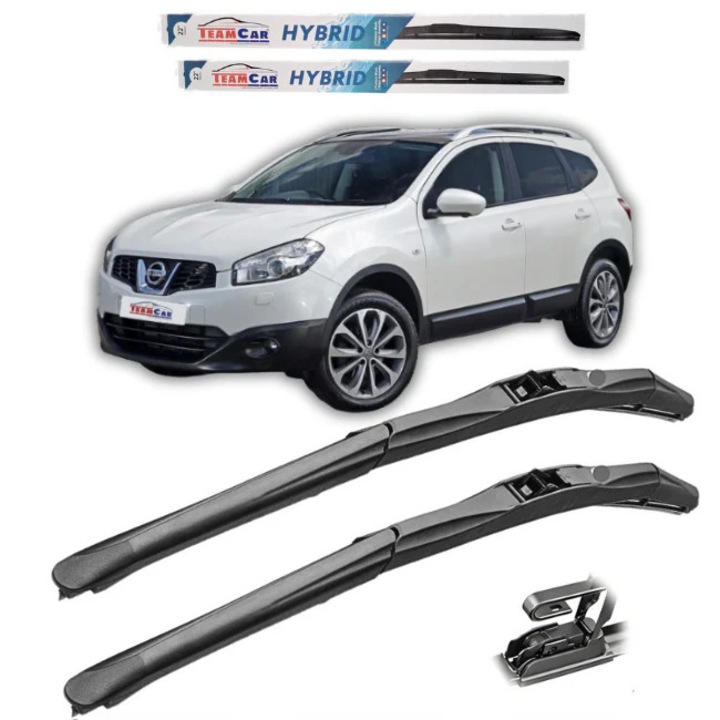 Nissan Qashqai J10 TeamCar® Чистачки (2007–2013) – Хибриден преден комплект