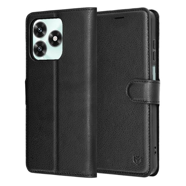 Husa Upzz® Leather Folio Compatibila cu Honor X5c Plus, Magnet, Suport Card - Black