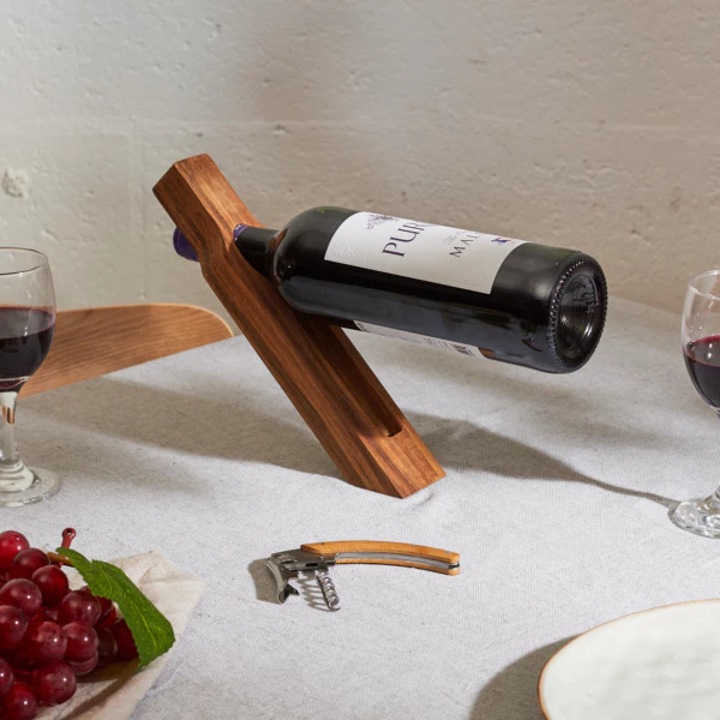 Borosüveg tartó, COOK CONCEPT, fa, barna