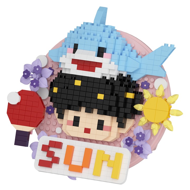 Set de construcție Mini Sun Badge, 527 piese, multicolor