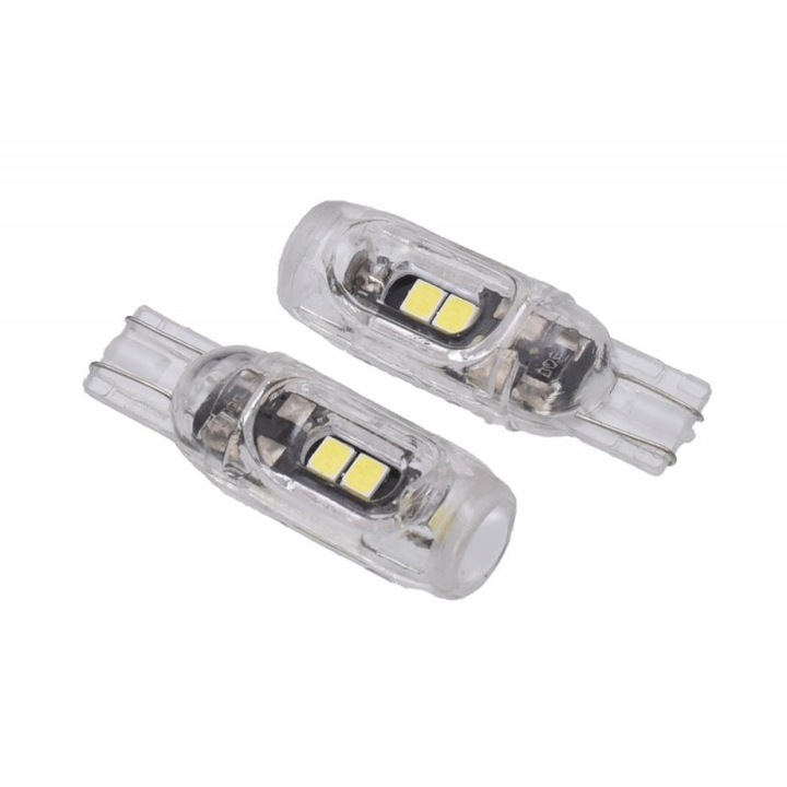 Bec led T10 pozitie auto, set 2 bucati, 12V, Canbus