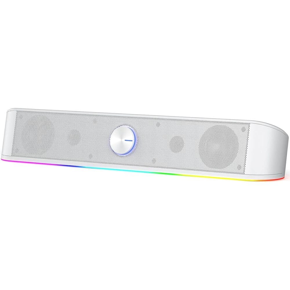 Soundbar Redragon Adiemus, iluminare RGB, Alb