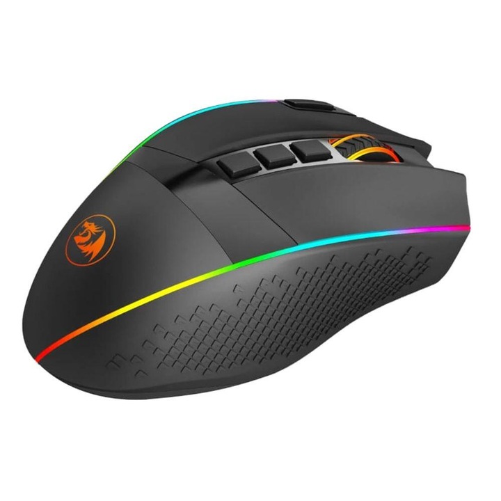 Мишка Gaming безжична и с кабел Redragon Enlightment Pro, 26000DPI, Оптичен сензор, Микро превключватели Huano, RGB подсветка, Черен