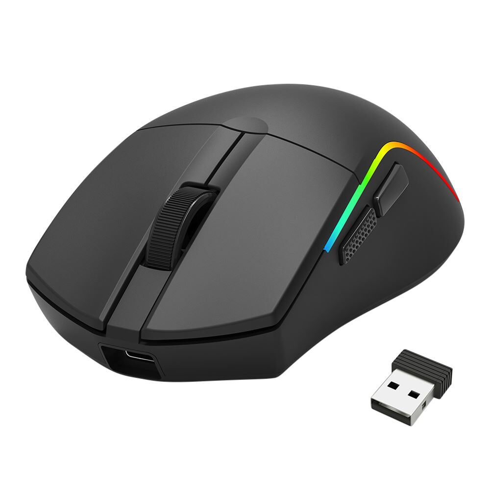 Mouse gaming Wireless si cu fir Redragon Deicide Standard, 24000DPI, senzor optic Pixart 3313, micro switch-uri Huano albastre, iluminare RGB, Negru