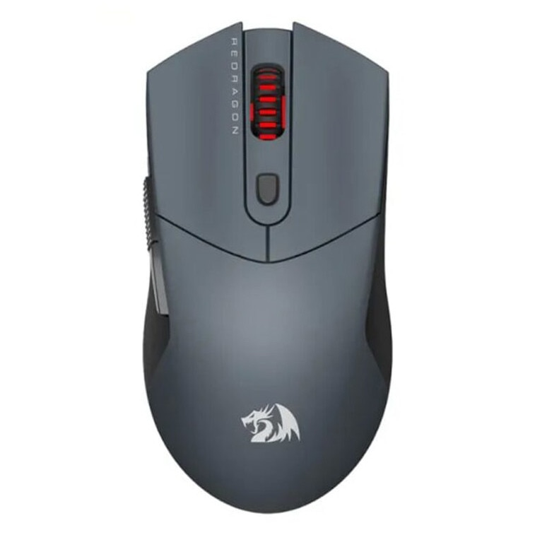 Mouse gaming Wireless si cu fir Redragon Fyzu Lite, 10000DPI, seonzor optic Sigma SG8925, Negru/Gri