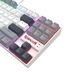 Механична клавиатура с кабел Gaming Redragon Kumara, RGB осветление, Червени суичове, Бял/Сив