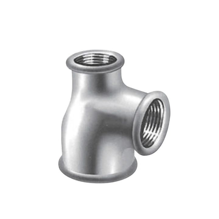 Teu redus fonta zincata, 1" x 3/4", 130/A