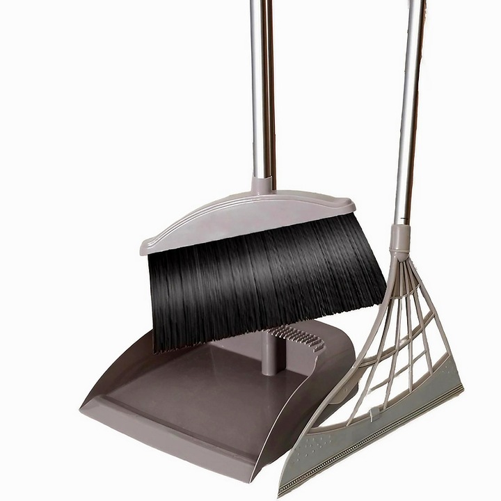 Set Matura, Faras Cu Coada Si Matura Silicon, Pentru Uz Casnic, Plastic/Otel, 90 X 72 X 100 Cm, strange praful si mizeria din prima, set complet pentru curatenie rapida, Gri