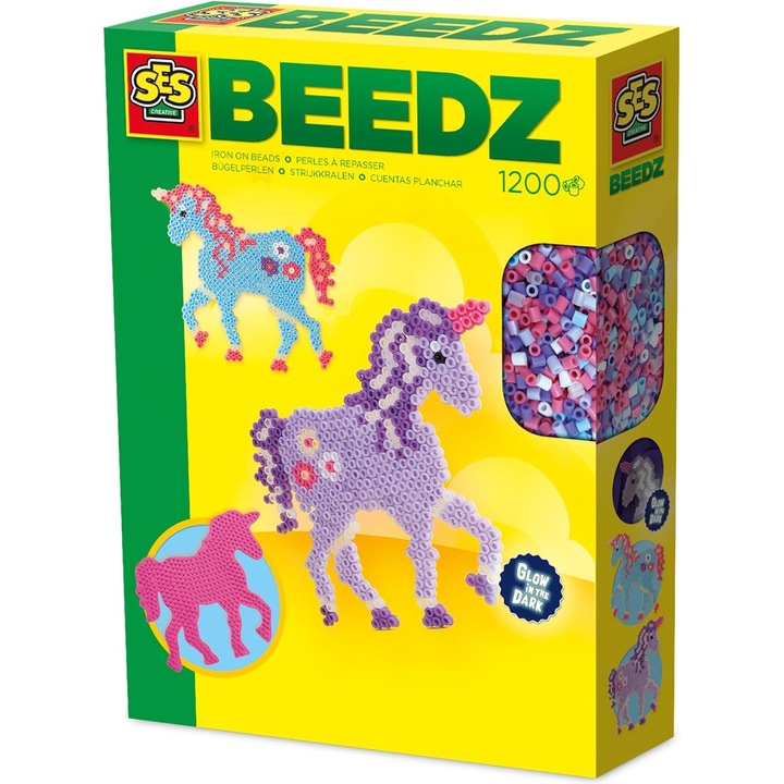 Set Margele SES 06115 Unicorno, Termosudabile, Luminescente