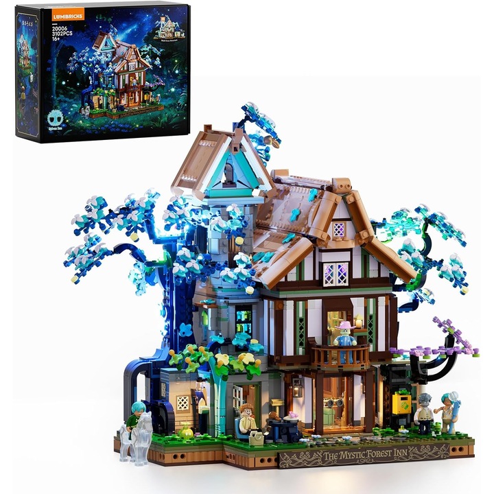 Casuta Elfica Sylvan cu Lumini, 3120 Piese, Cadou Creativ