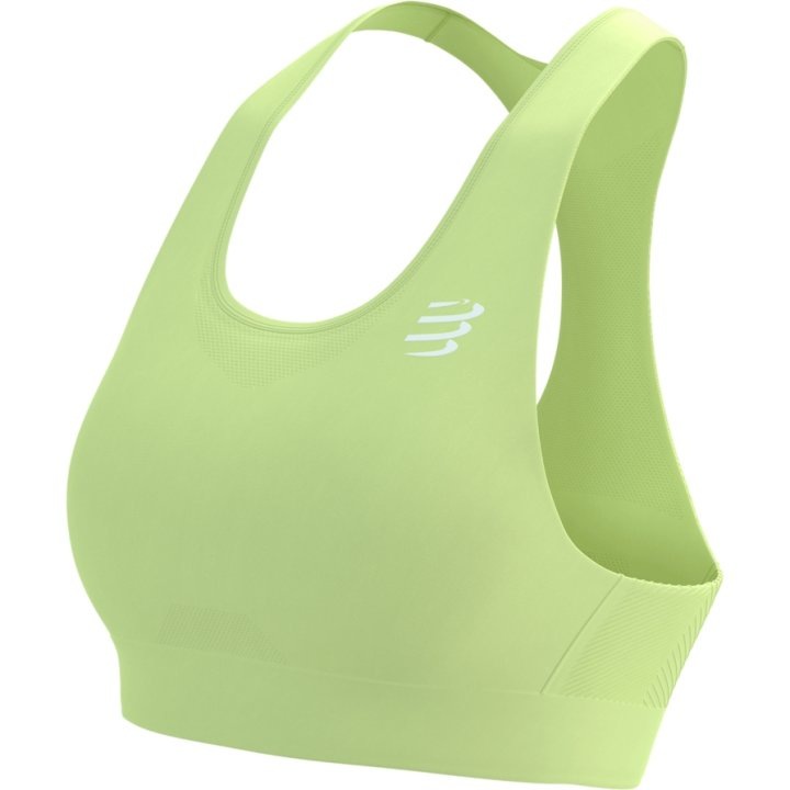 Sportmelltartó COMPRESSPORT Feelfree Seamless Bra, zöld, S
